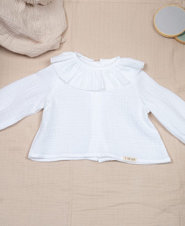 Blusa cuello volante