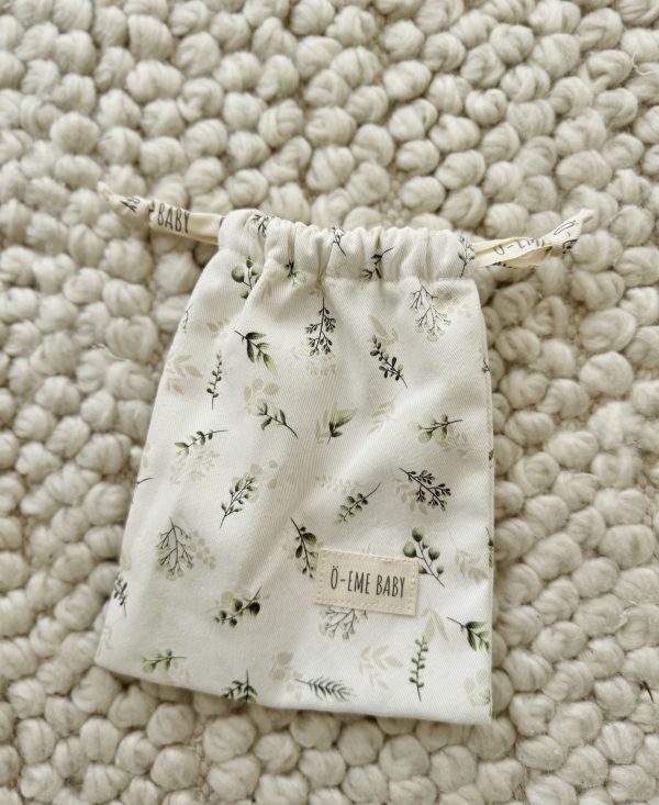 Bolsa Mini Fruncida Flor Olivo