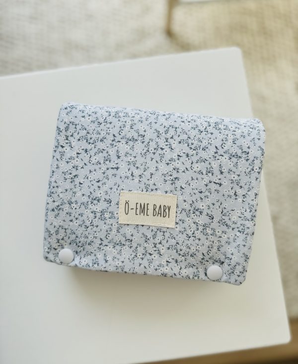 Cambiador Portátil Flor Nati Azul