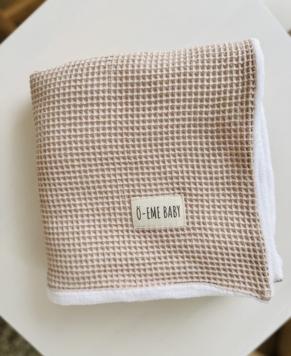 Manta Polar Waffle Arena Oscuro