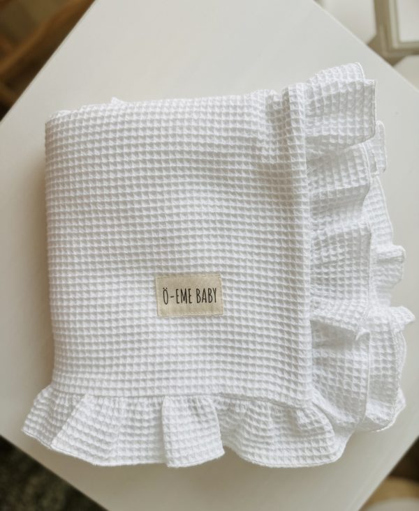 Manta Polar  Waffle Blanco