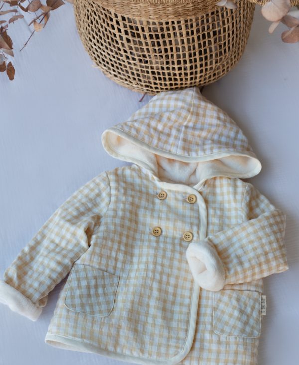 Abrigo vichy beige clasic