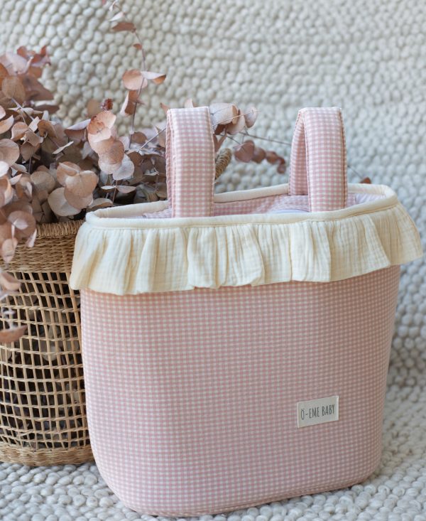 AMAREI XL MINI VICHY OLI ROSA CON VOLANTE BAMBULA BEIGE