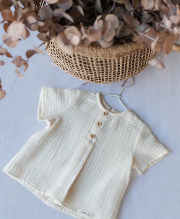 BLUSA 3 BOTONES BAMBULA BEIGE