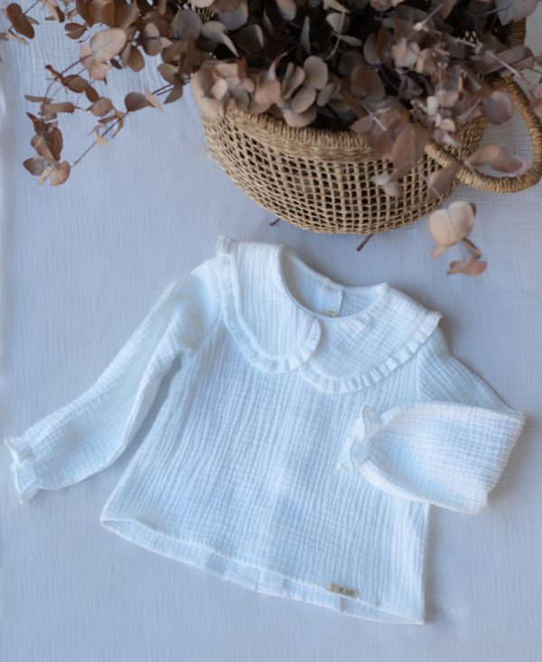 BLUSA CUELLO BOBO BAMBULA BLANCO