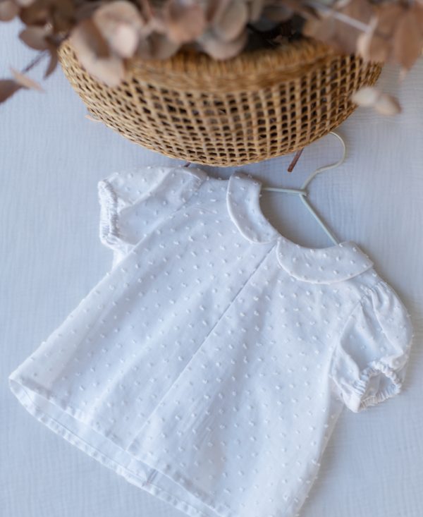 BLUSA PLUMETI BLANCO CUELLO BEBÉ