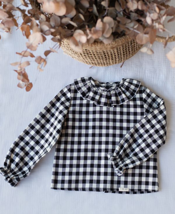 BLUSA VICHY INVERNAL XL CUELLO VOLANTE