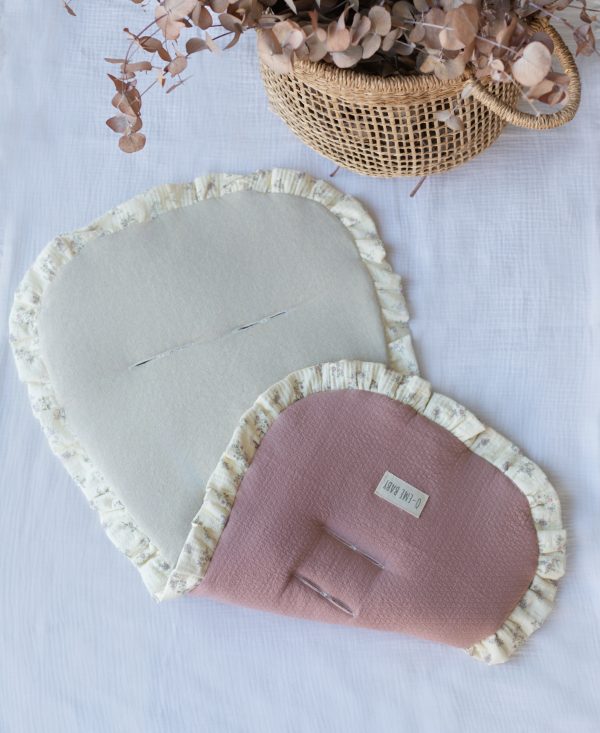 COLCHONETA BUGABOO LONETA ARENA, DOLBY ROSA Y RAYA FLOR MALVA