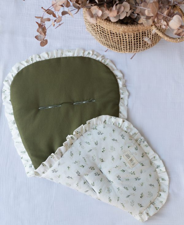 COLCHONETA BUGABOO LONETA VERDE Y FLOR OLIVO