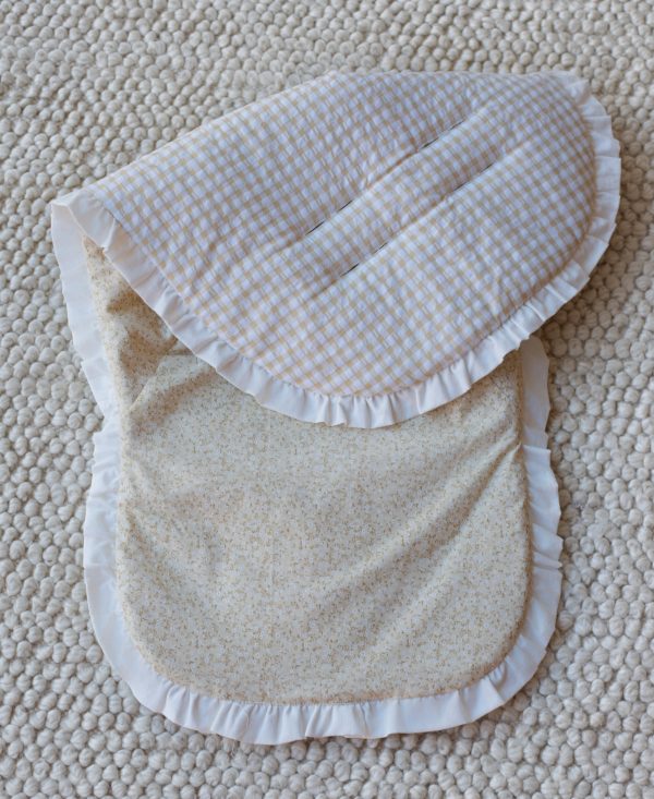 FUNDA-COLCHONETA BUGABOO FLOR NATI CREMA Y VICHY BEIGE CLASIC