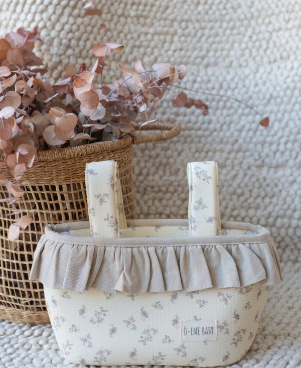 MINI AMAREI RAYA FLOR MALVA CON VOLANTE LONETA ARENA