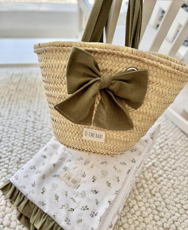 PACK CAPAZA Y TOALLA XL MUM FLOR OLIVO