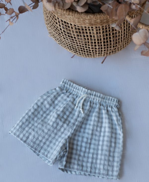 PANTALÓN CORTO VICHY GRIS