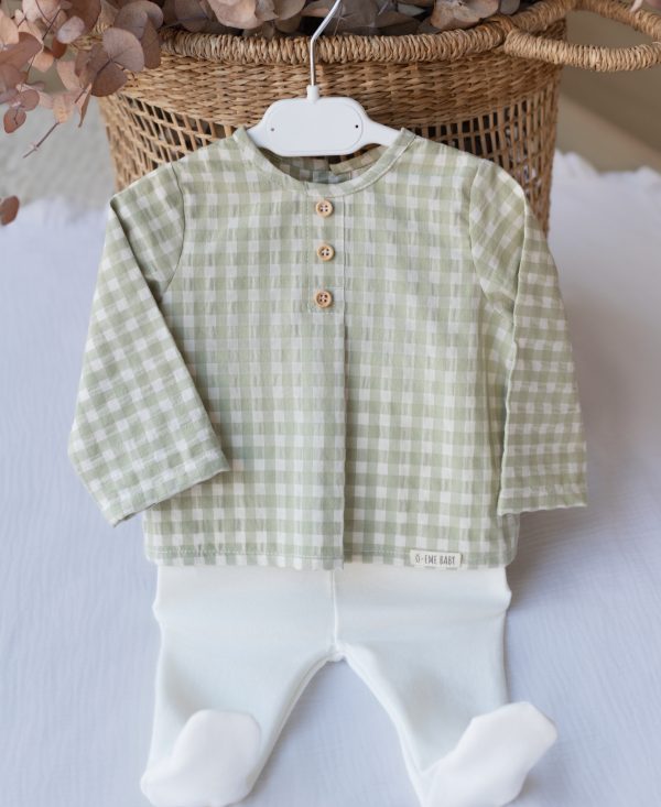 PIJAMA 3 BOTONES VICHY TEA