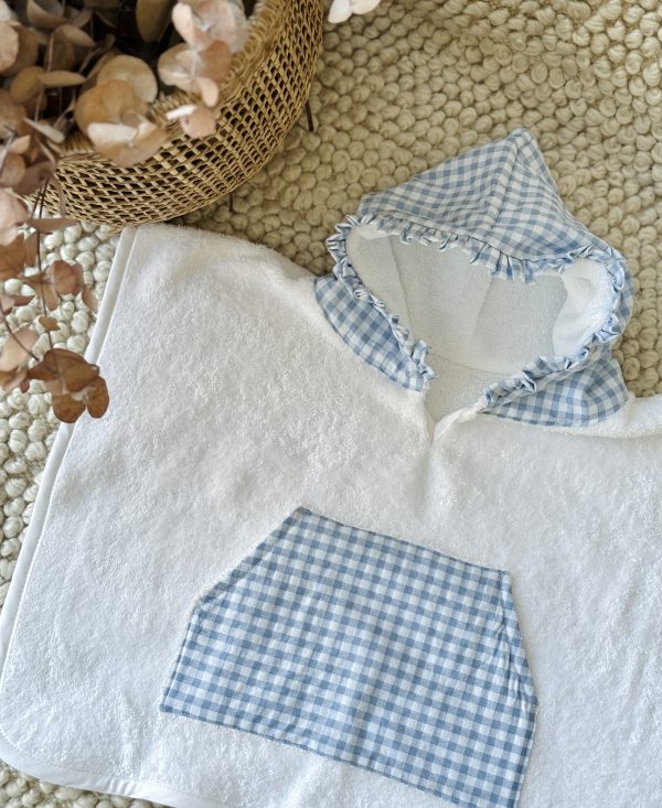 PONCHO VICHY AZUL CLASIC