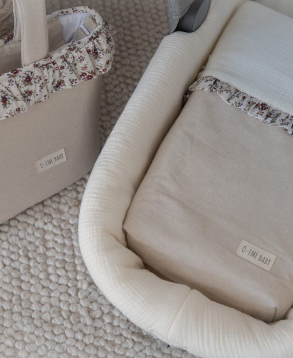 PACK SACO CAPAZO Y AMAREI XL LONETA ARENA Y FLOR BERTA