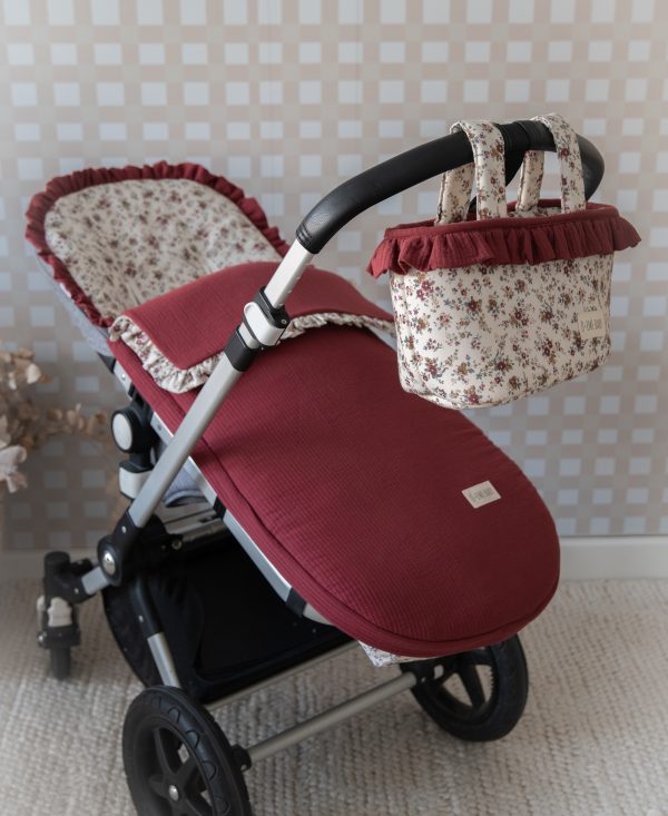 PACK SACO SILLA Y MINI AMAREI RAYA GRANATE Y FLOR BERTA